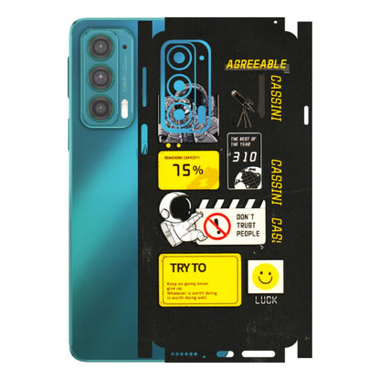 Motorola Phone Skins (All Models) - Black Cassini - 3D Embossed Finish (L-161) Motorola Moto Edge 20 (5G)