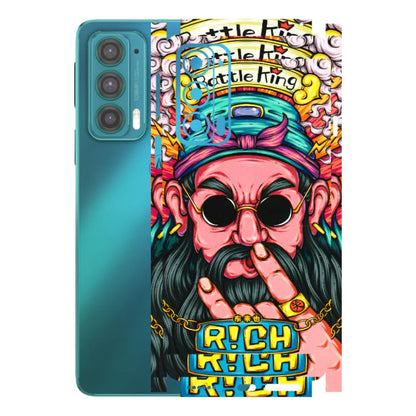 Motorola Phone Skins (All Models) - Battle King Dude Face - 3D Embossed Finish (L-178) Motorola Moto Edge 20 (5G)