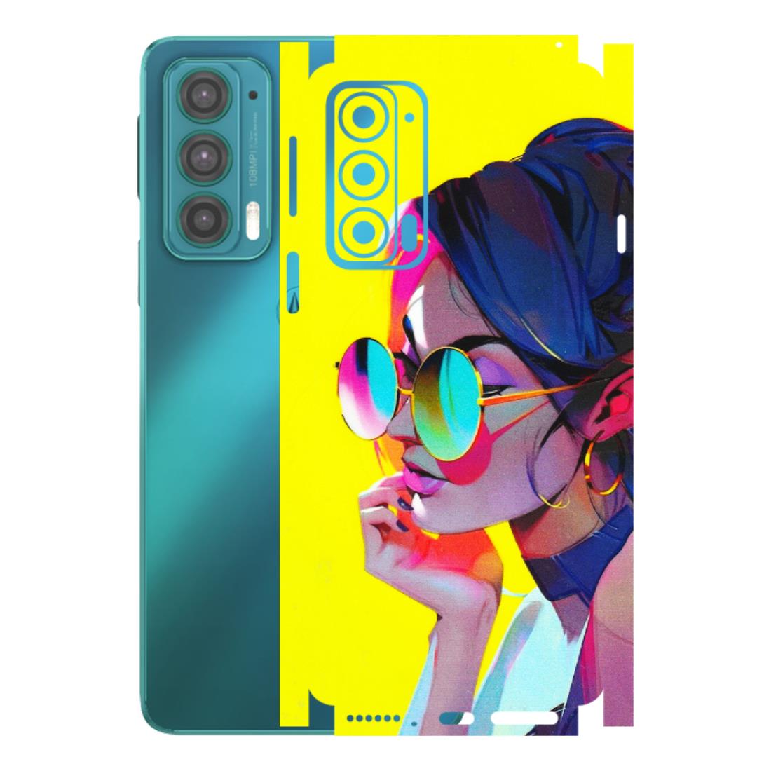 Motorola Phone Skins (All Models) - Bold Stylish Girl - 3D Embossed Finish (L-222) Motorola Moto Edge 20 (5G)