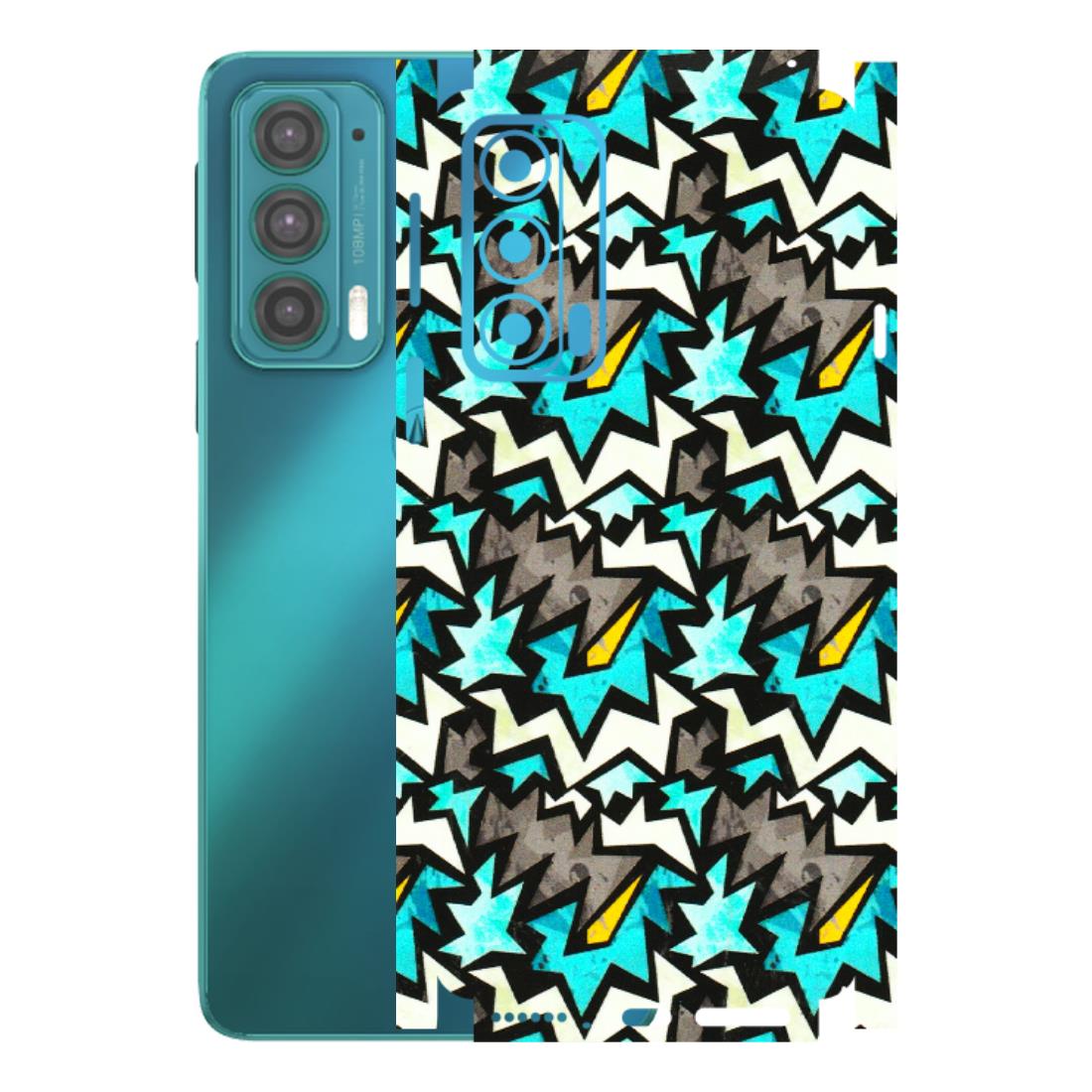 Motorola Phone Skins (All Models) - Funky Zig Zag - 3D Embossed Finish (L-223) Motorola Moto Edge 20 (5G)
