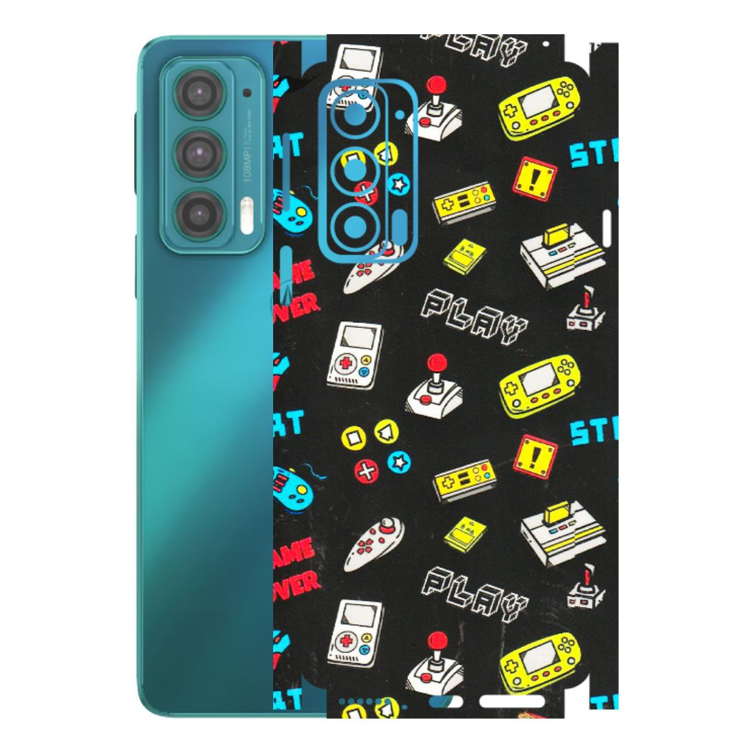 Motorola Phone Skins (All Models) - Gaming Doodles - 3D Embossed Finish (L-224) Motorola Moto Edge 20 (5G)
