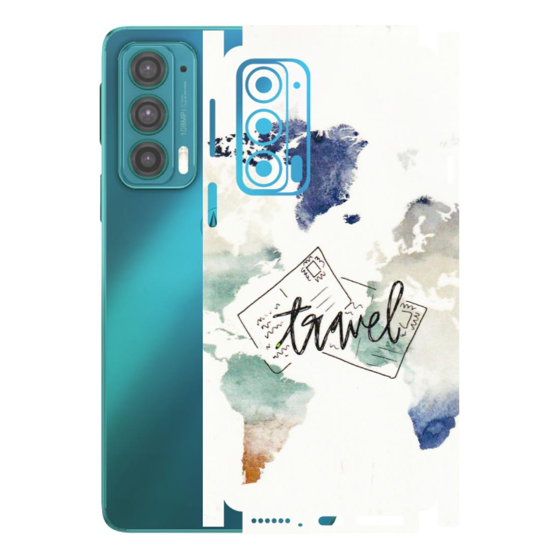 Motorola Phone Skins (All Models) - Travel The World - 3D Embossed Finish (L-232) Motorola Moto Edge 20 (5G)