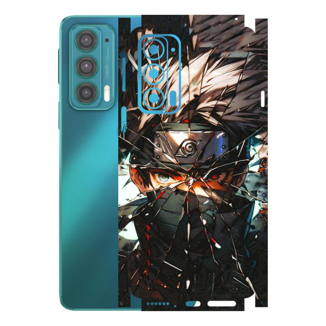 Motorola Phone Skins (All Models) - Kakashi Shattered Glass Effect - 3D Embossed Finish (L-237) Motorola Moto Edge 20 (5G)