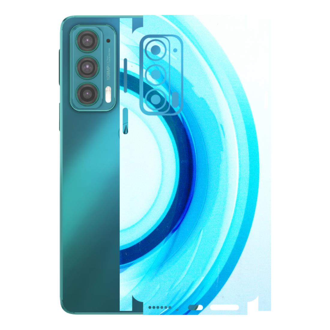 Motorola Phone Skins (All Models) - The Blue Curve - 3D Embossed Finish (L-244) Motorola Moto Edge 20 (5G)