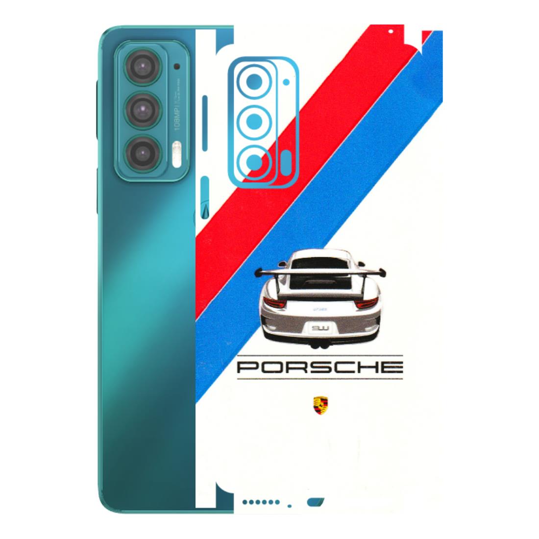 Motorola Phone Skins (All Models) - Porche Car Sober Logo - 3D Embossed Finish (L-248) Motorola Moto Edge 20 (5G)