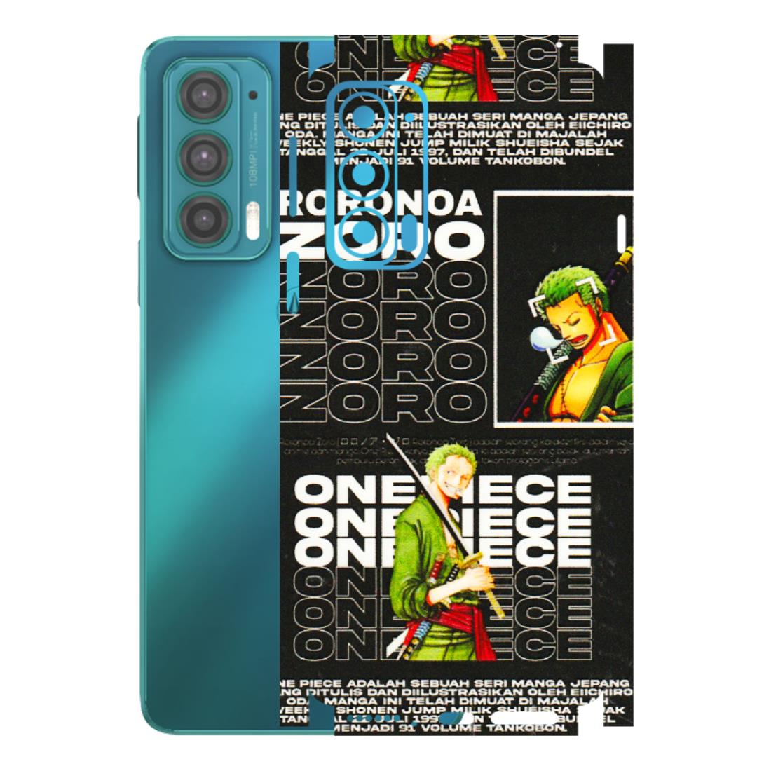 Motorola Phone Skins (All Models) - One Piece Zoro - 3D Embossed Finish (L-250) Motorola Moto Edge 20 (5G)