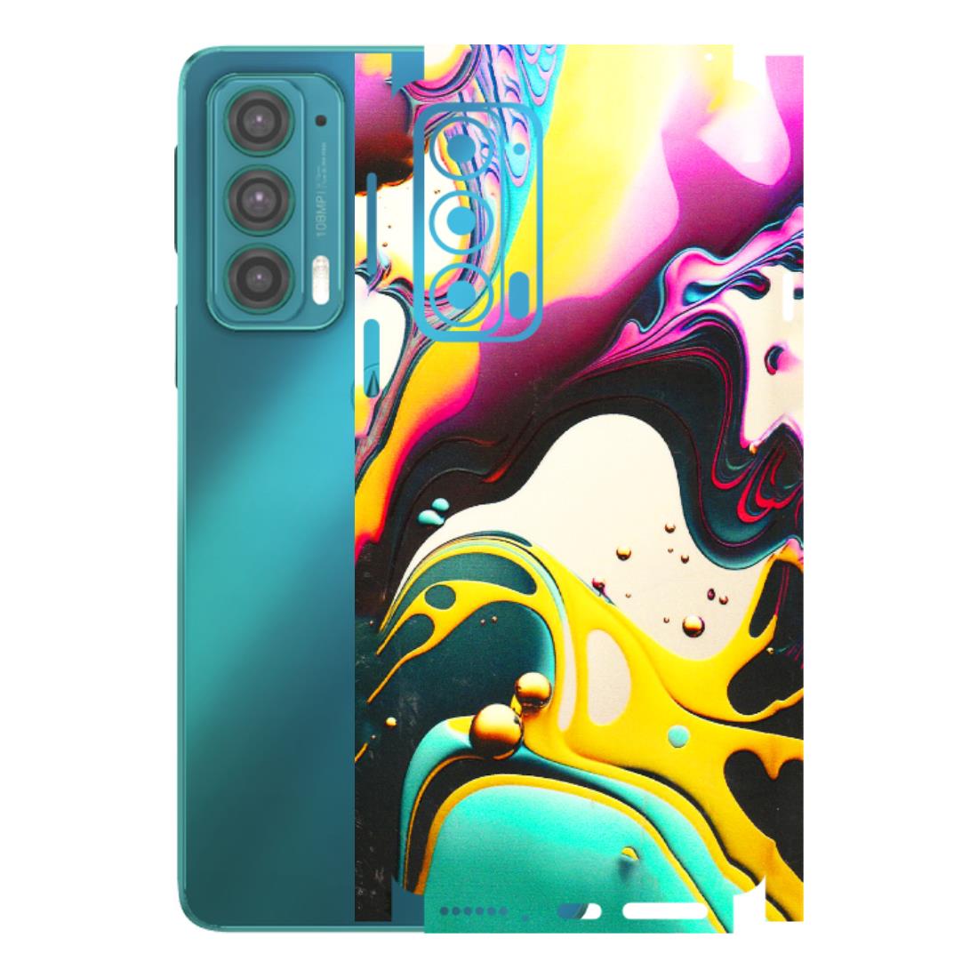 Motorola Phone Skins (All Models) - Multicolor Abstract pattern - 3D Embossed Finish (L-254) Motorola Moto Edge 20 (5G)