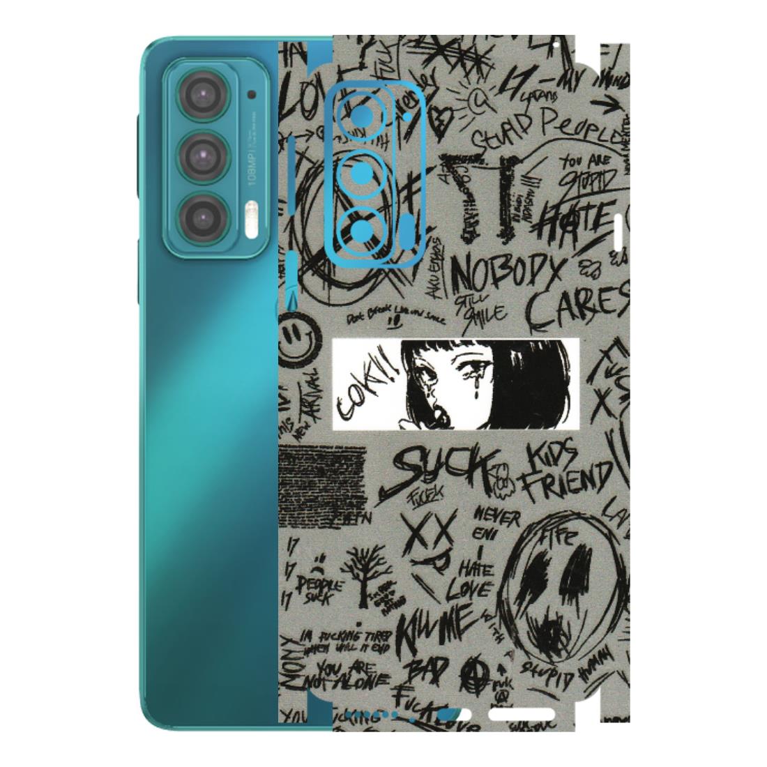 Motorola Phone Skins (All Models) - Never Have Love Anime - 3D Embossed Finish (L-260) Motorola Moto Edge 20 (5G)