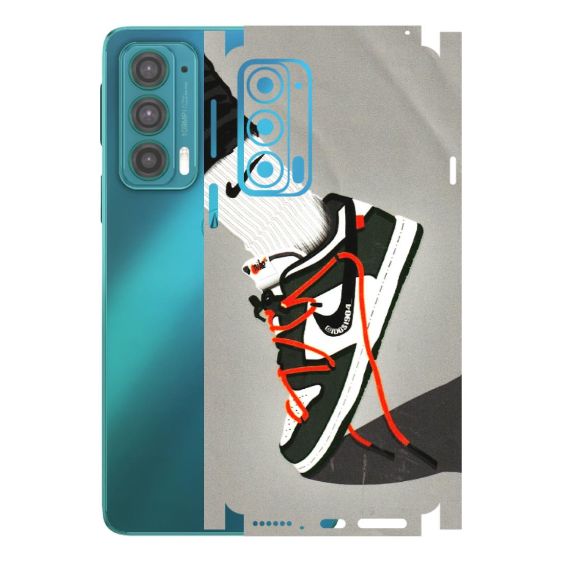 Motorola Phone Skins (All Models) - New Grey Sneaker - 3D Embossed Finish (L-261) Motorola Moto Edge 20 (5G)