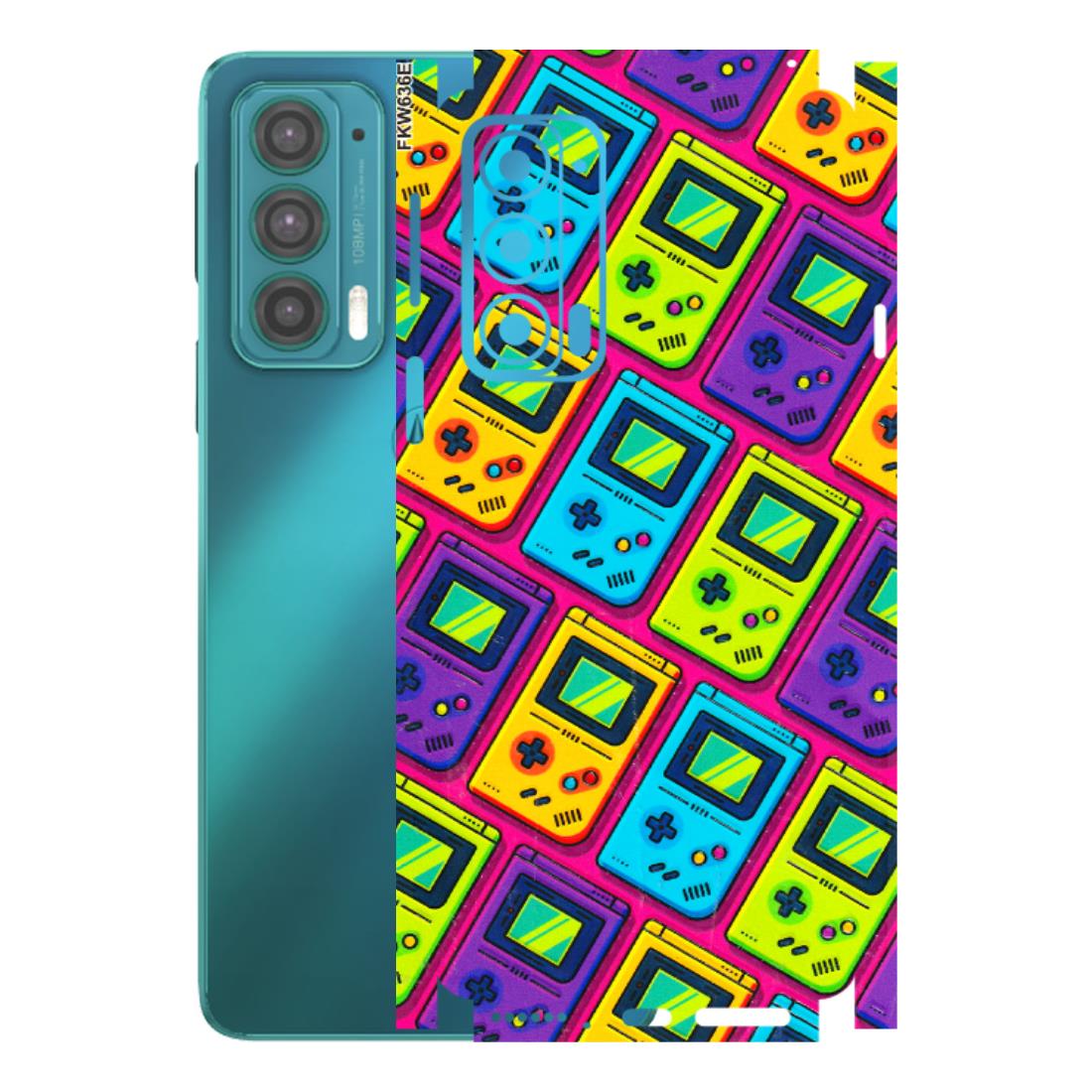 Motorola Phone Skins (All Models) - Gameboy Colourful - 3D Embossed Finish (L-266) Motorola Moto Edge 20 (5G)