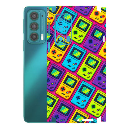 Motorola Phone Skins (All Models) - Gameboy Colourful - 3D Embossed Finish (L-266) Motorola Moto Edge 20 (5G)