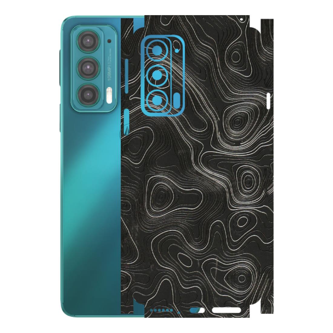Motorola Phone Skins (All Models) - Abstract White Line Map - 3D Embossed Finish (L-269) Motorola Moto Edge 20 (5G)