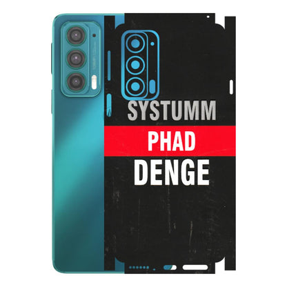 Motorola Phone Skins (All Models) - Systumm Phad Denge - 3D Embossed Finish (L-278) Motorola Moto Edge 20 (5G)