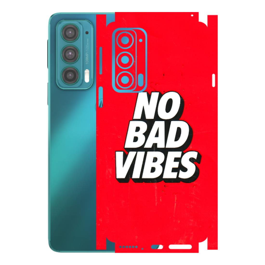 Motorola Phone Skins (All Models) - No Bad Vibes - 3D Embossed Finish (L-280) Motorola Moto Edge 20 (5G)