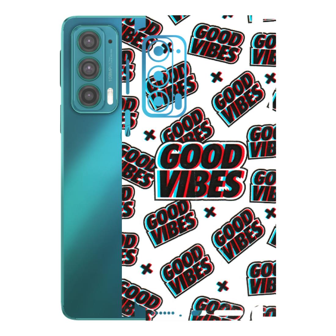 Motorola Phone Skins (All Models) - Good Vibes - 3D Embossed Finish (L-282) Motorola Moto Edge 20 (5G)