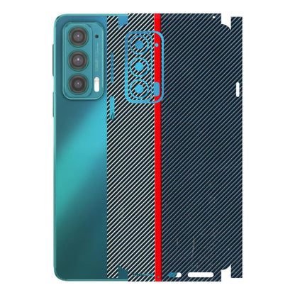 Motorola Phone Skins (All Models) - Blue Sober Lines - 3D Embossed Finish (L-305) Motorola Moto Edge 20 (5G)