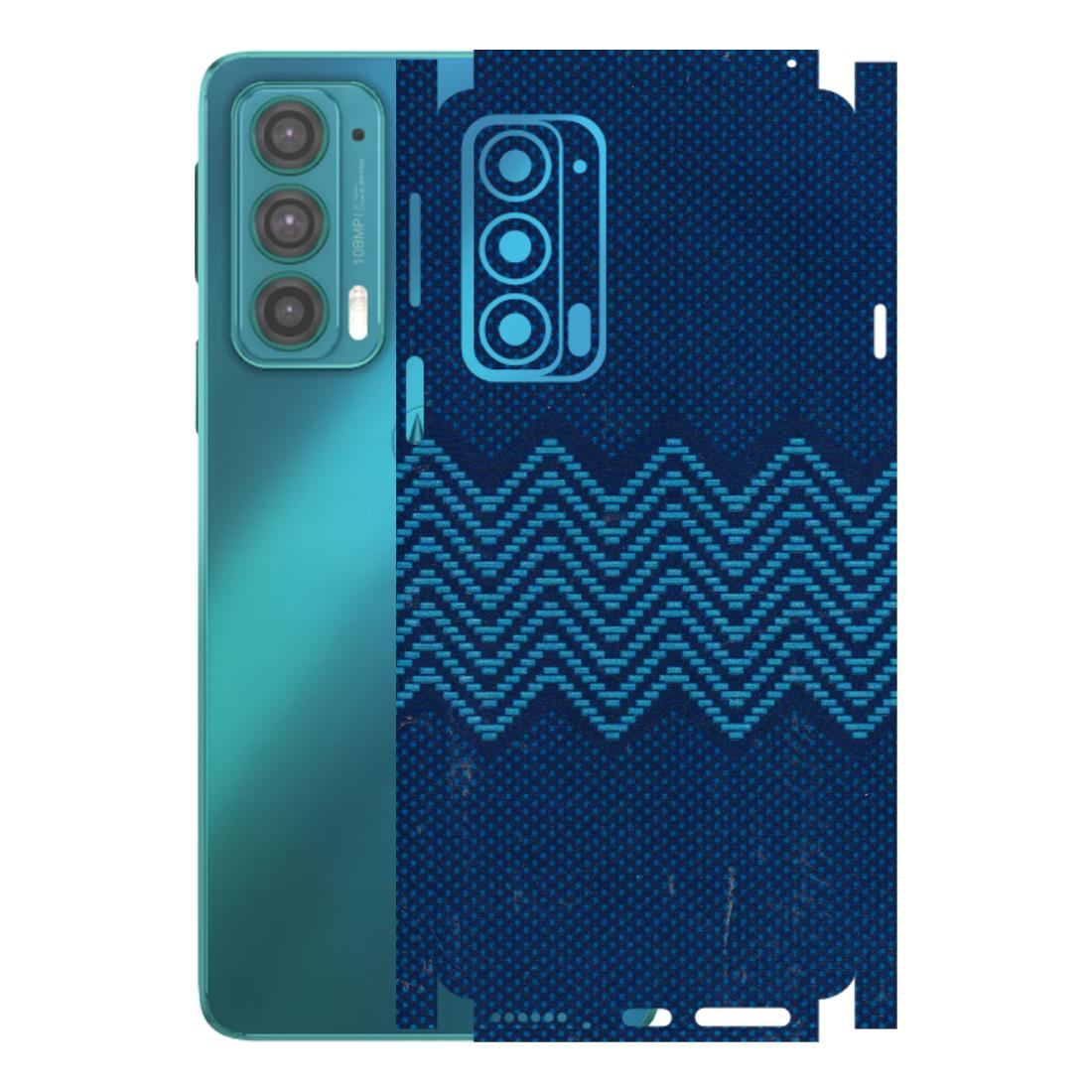 Motorola Phone Skins (All Models) - Blue Sober Waves - 3D Embossed Finish (L-306) Motorola Moto Edge 20 (5G)