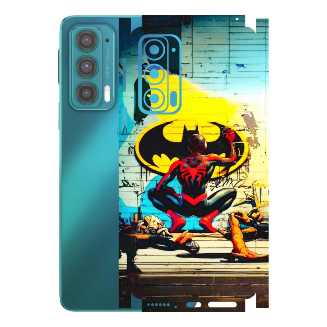 Motorola Phone Skins (All Models) - New Spiderman Bat Logo - 3D Embossed Finish (L-309) Motorola Moto Edge 20 (5G)