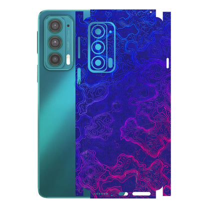 Motorola Phone Skins (All Models) - Purple Ripples Swirl - 3D Embossed Finish (L-314) Motorola Moto Edge 20 (5G)