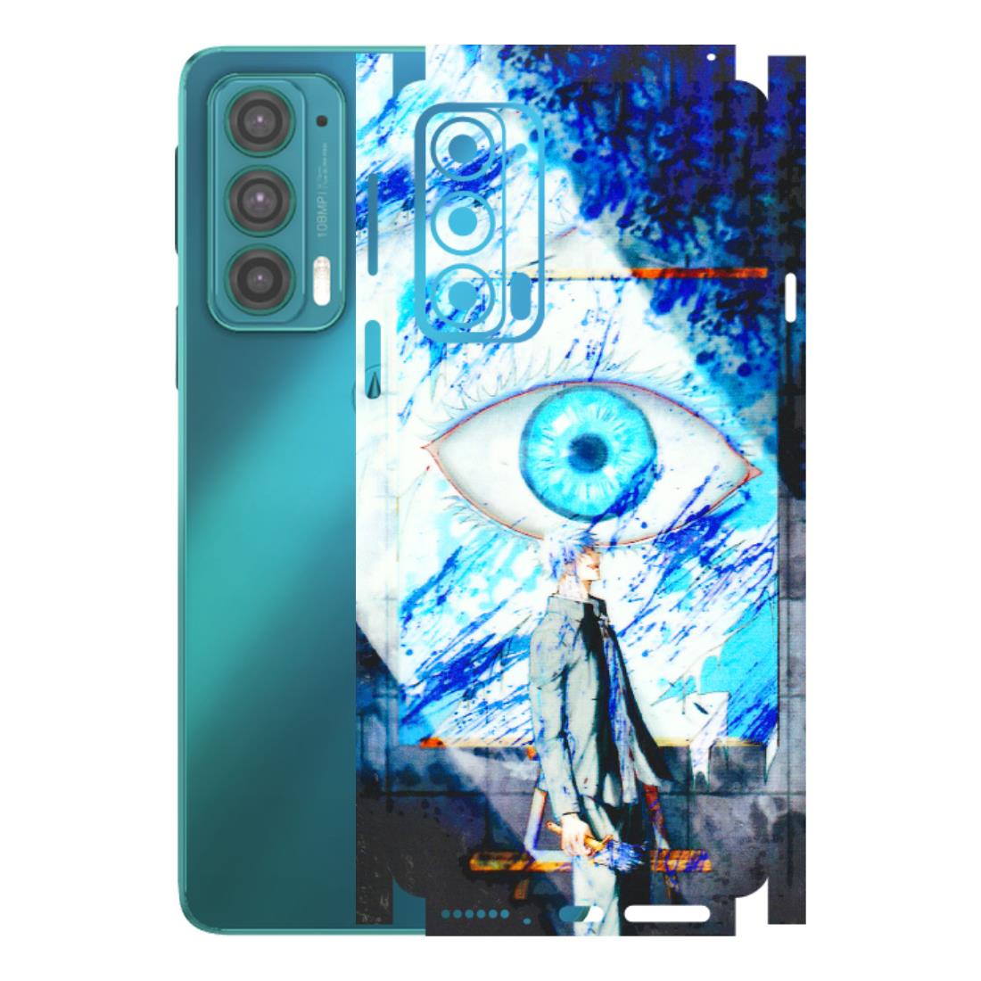 Motorola Phone Skins (All Models) - Anime Sea Blue Eye - 3D Embossed Finish (L-318) Motorola Moto Edge 20 (5G)