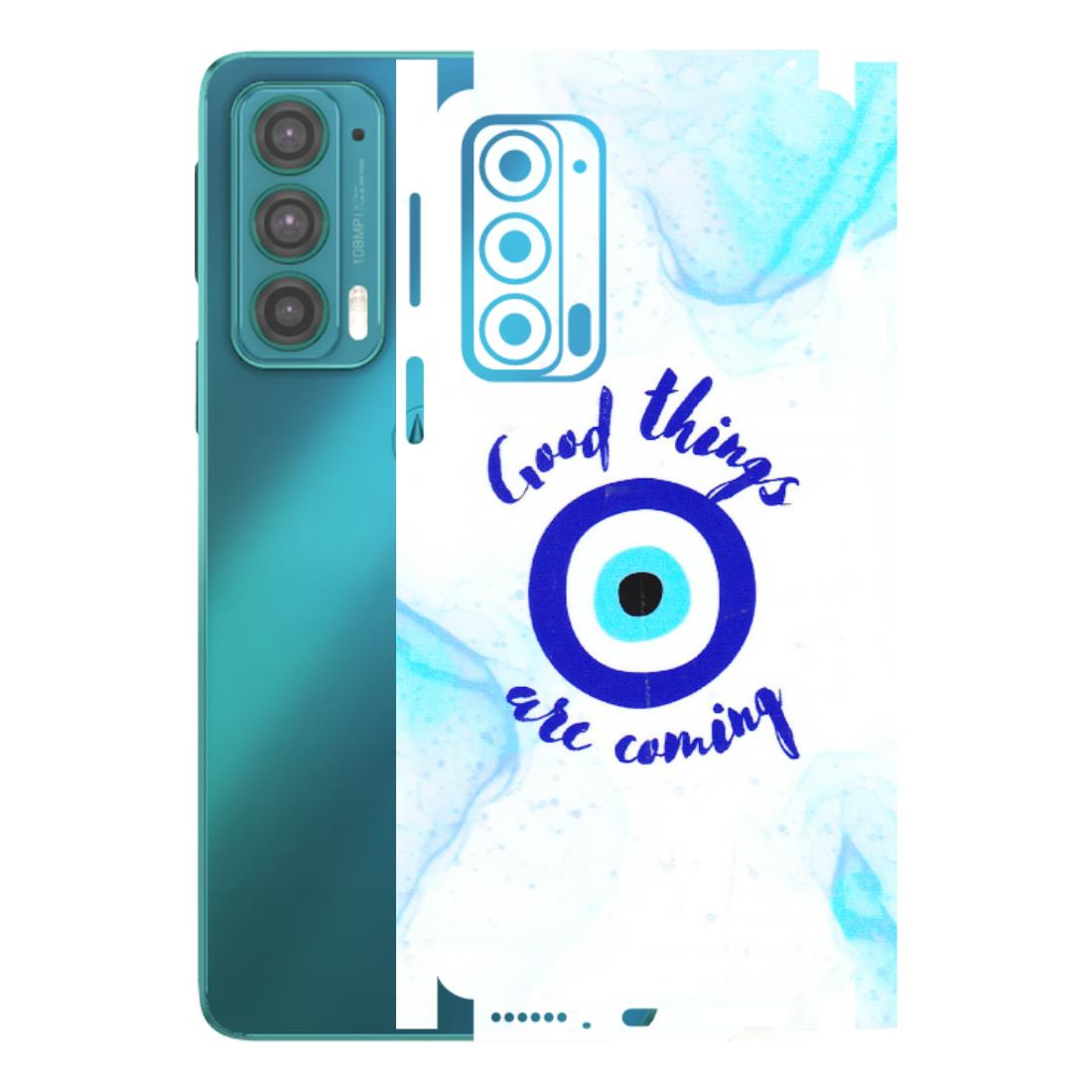 Motorola Phone Skins (All Models) - Evil Eye Good Things Are Coming - 3D Embossed Finish (L-322) Motorola Moto Edge 20 (5G)