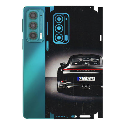 Motorola Phone Skins (All Models) - New Black Porsche GT3 - 3D Embossed Finish (L-327) Motorola Moto Edge 20 (5G)