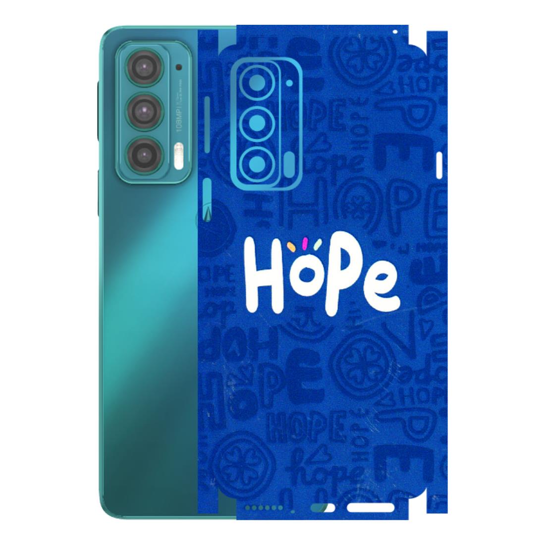 Motorola Phone Skins (All Models) - Hope Doodles Blue - 3D Embossed Finish (L-43) Motorola Moto Edge 20 (5G)