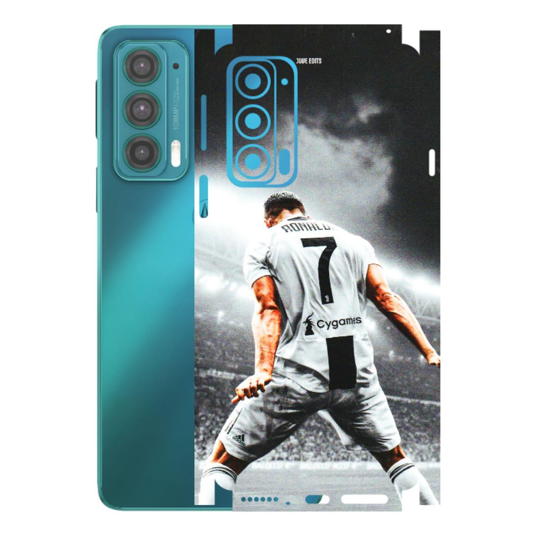 Motorola Phone Skins (All Models) - Ronaldo CR7 Crazy - 3D Embossed Finish (L-44) Motorola Moto Edge 20 (5G)
