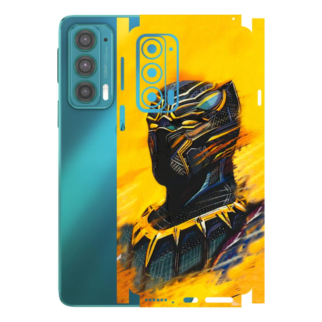 Motorola Phone Skins (All Models) - Yellow Panther - 3D Embossed Finish (L-54) Motorola Moto Edge 20 (5G)