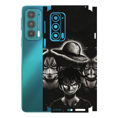 Motorola Phone Skins (All Models) - Black Luffy Hat - 3D Embossed Finish (L-57) Motorola Moto Edge 20 (5G)
