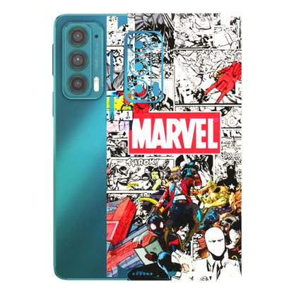 Motorola Phone Skins (All Models) - Marvel Colorful Comic - 3D Embossed Finish (L-64) Motorola Moto Edge 20 (5G)