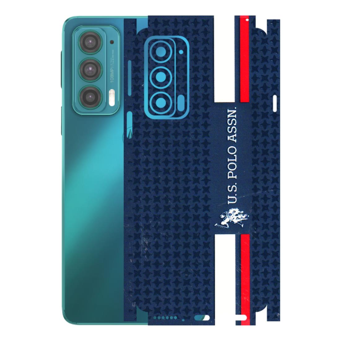 Motorola Phone Skins (All Models) - US POLO Designer Brand - 3D Embossed Finish (L-65) Motorola Moto Edge 20 (5G)