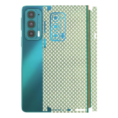 Motorola Phone Skins (All Models) - Gucci Fabric Pattern - 3D Embossed Finish (L-73) Motorola Moto Edge 20 (5G)