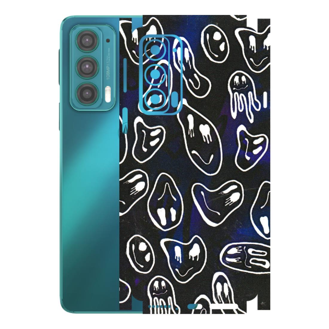 Motorola Phone Skins (All Models) - Distorted Smileys - 3D Embossed Finish (L-92) Motorola Moto Edge 20 (5G)