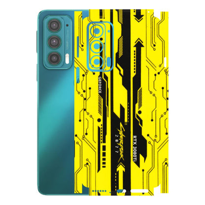 Motorola Phone Skins (All Models) - Yellow Cyberpunk - 3D Embossed Finish (L-93) Motorola Moto Edge 20 (5G)