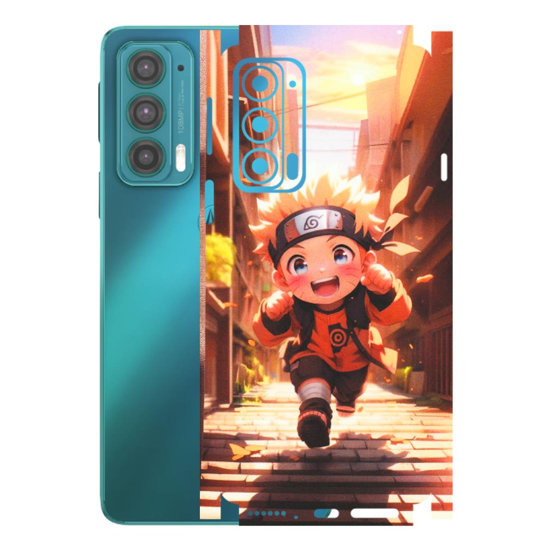 Motorola Phone Skins (All Models) - Naruto Cute Toon Running - Matte Finish (M-04) Motorola Moto Edge 20 (5G)