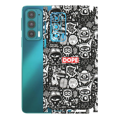 Motorola Phone Skins (All Models) - Dope Stay Classy Black Doodles - Matte Finish (M-126) Motorola Moto Edge 20 (5G)