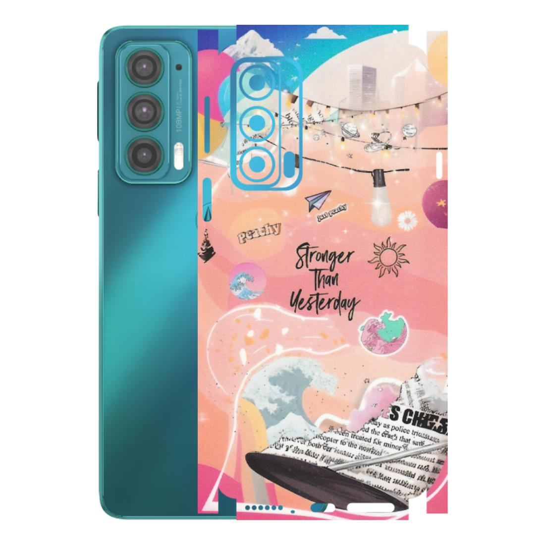Motorola Phone Skins (All Models) - Stronger Then Yesterday - Matte Finish (M-128) Motorola Moto Edge 20 (5G)