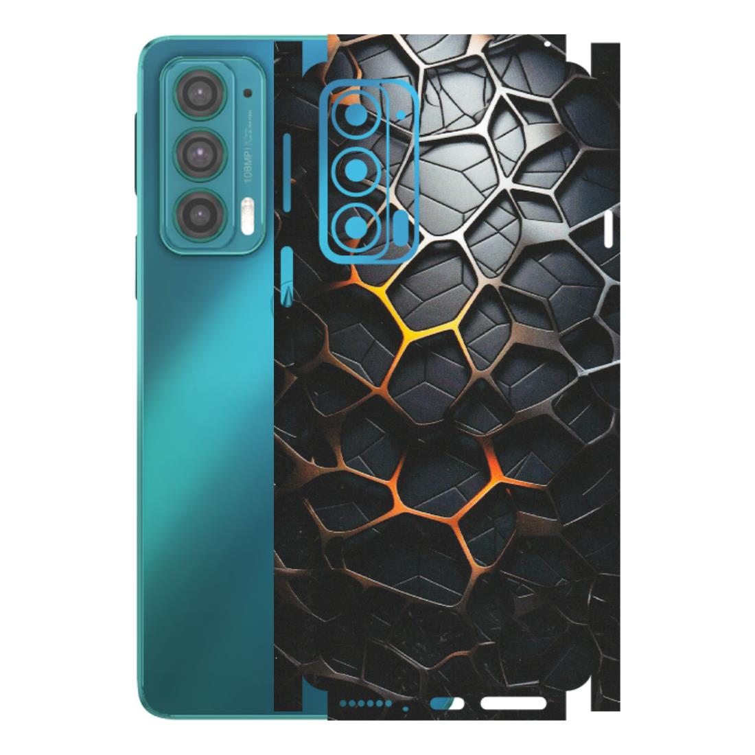 Motorola Phone Skins (All Models) - New Abstract Graphite Tiles - Matte Finish (M-130) Motorola Moto Edge 20 (5G)