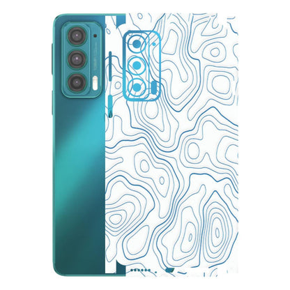 Motorola Phone Skins (All Models) - Blue And White Swirls - Matte Finish (M-139) Motorola Moto Edge 20 (5G)