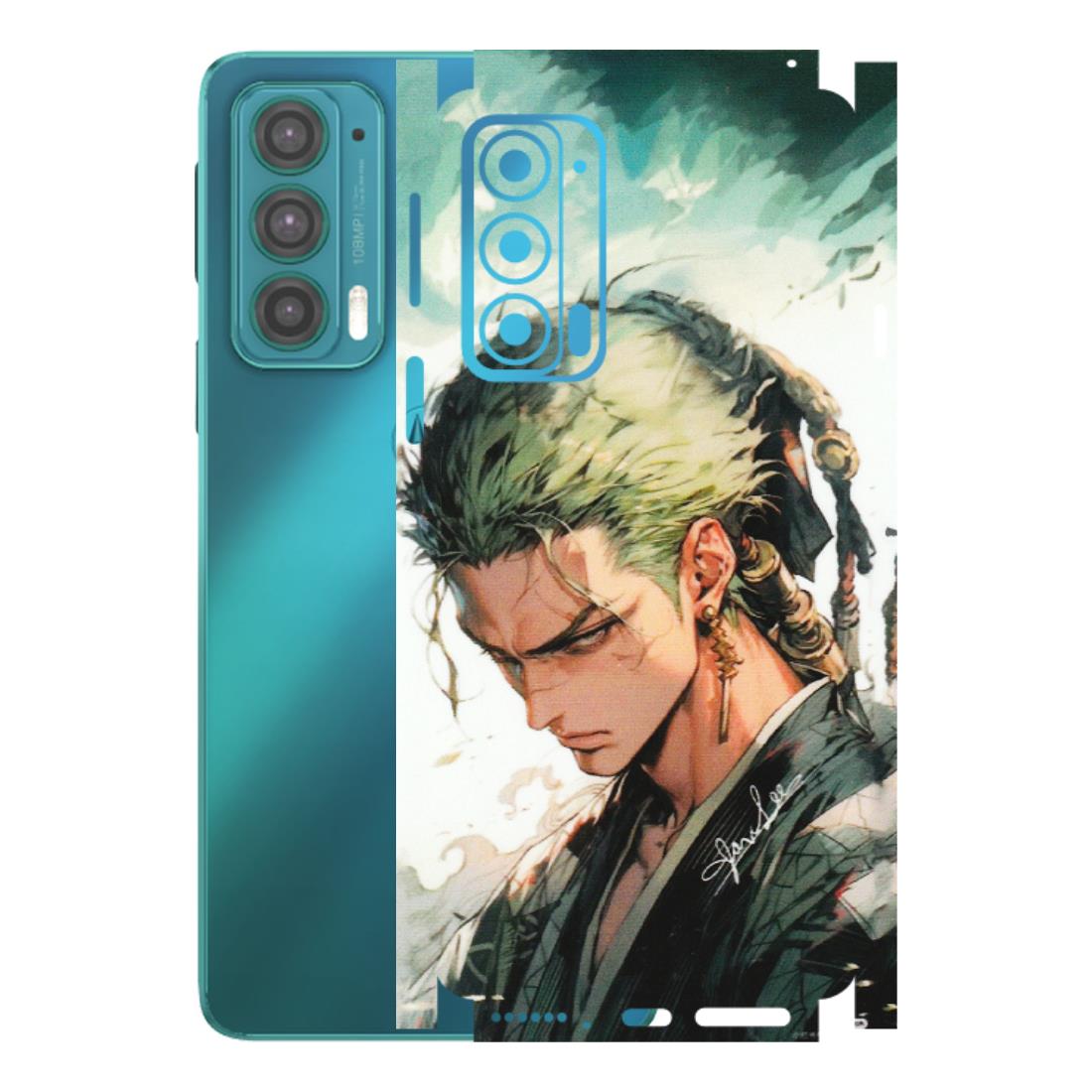 Motorola Phone Skins (All Models) - New Roronoa Zoro One Picece Anime - Matte Finish (M-140) Motorola Moto Edge 20 (5G)