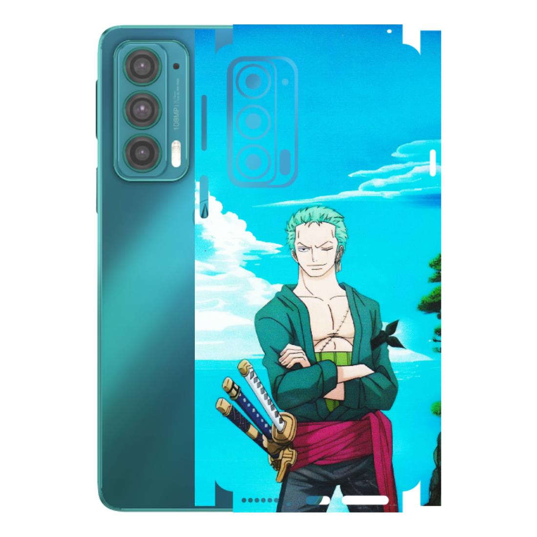 Motorola Phone Skins (All Models) - Cool Swordman Zoro Anime - Matte Finish (M-143) Motorola Moto Edge 20 (5G)