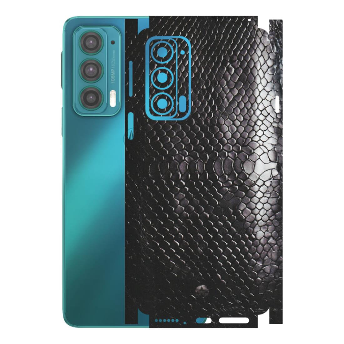 Motorola Phone Skins (All Models) - Black Snack Leather - Matte Finish (M-147) Motorola Moto Edge 20 (5G)