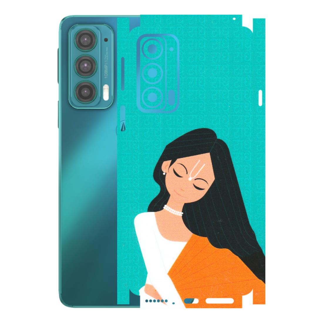 Motorola Phone Skins (All Models) - Radhe Radhe With Hindu Symbol - Matte Finish (M-164) Motorola Moto Edge 20 (5G)