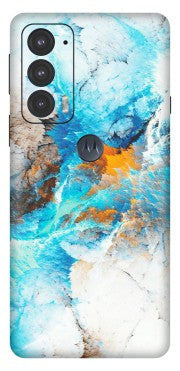 Motorola Phone Skins (All Models) - Blue Waves Abstract - Matte Finish (M-19) Motorola Moto Edge 20 (5G)