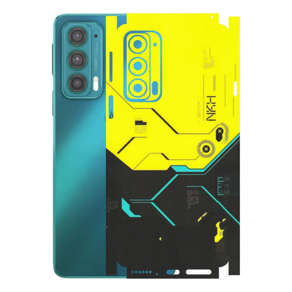 Motorola Phone Skins (All Models) - Black Yellow Technica - Matte Finish (M-53) Motorola Moto Edge 20 (5G)