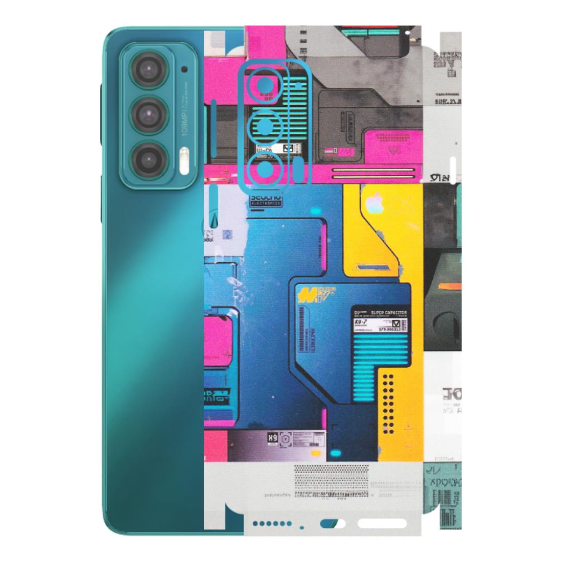 Motorola Phone Skins (All Models) - Colourfull Motherboard Internals - Matte Finish (M-55) Motorola Moto Edge 20 (5G)