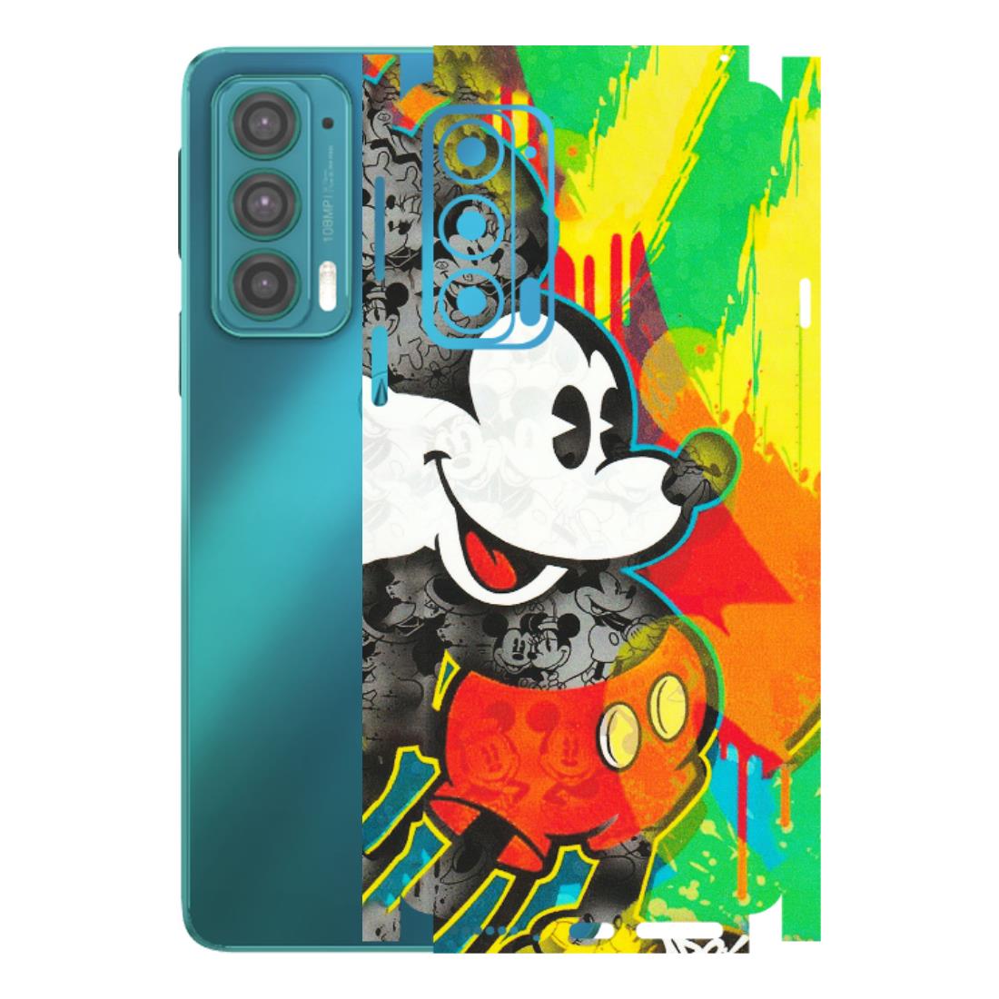 Motorola Phone Skins (All Models) - Multiple Mickey With Colourful Texture - Matte Finish (M-84) Motorola Moto Edge 20 (5G)