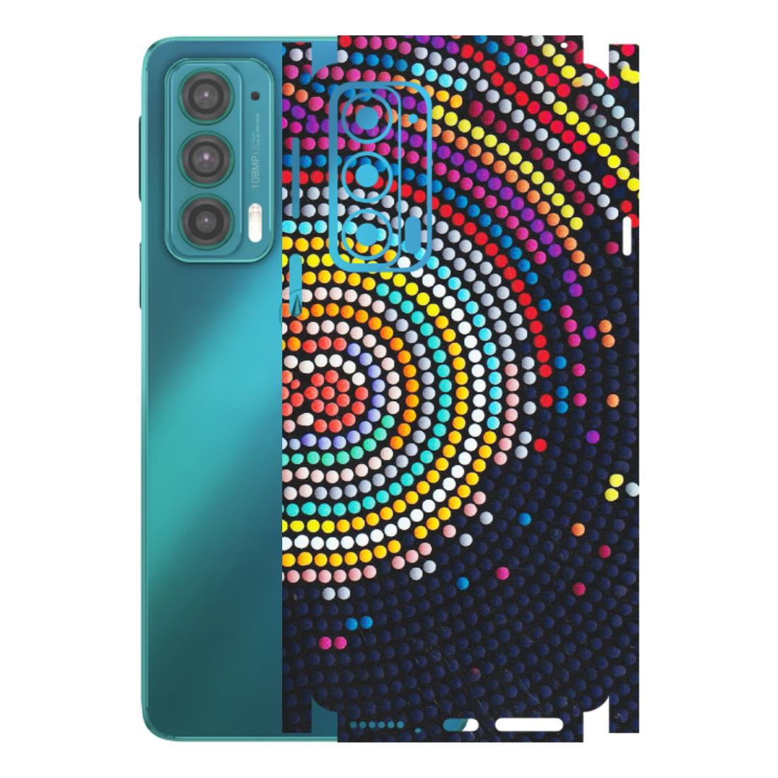 Motorola Phone Skins (All Models) - Rainbow Dot Mandala - Matte Finish (M-97) Motorola Moto Edge 20 (5G)