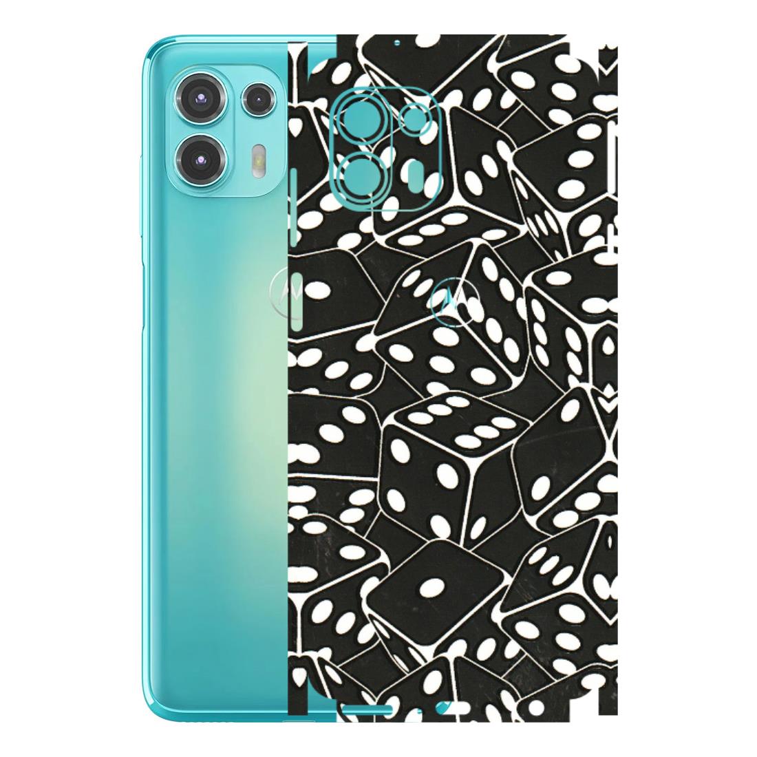 Motorola Phone Skins (All Models) - Big Black Dices - 3D Embossed Finish (L-106) Motorola Moto Edge 20 Fusion
